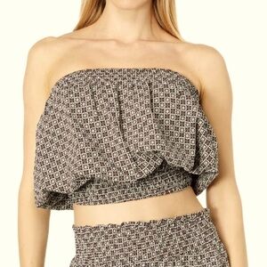 bishop + young Super Chill tube crop top tile print M